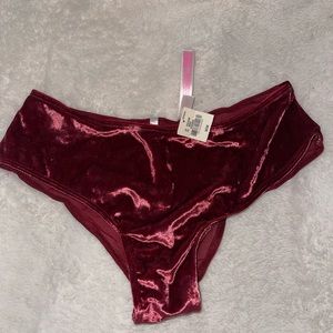 Medium Victoria’s Secret PINK Red Velvet Lacy Underwear